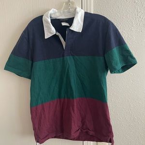 Vintage 90s colors polo shirt red blue green